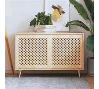 Kastdeuren met latwerk 2 st 59,5x61,5 cm massief grenenhout372792