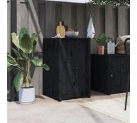 vidaXL Kastdeurtjes voor buitenkeuken 50x9x82 cm grenenhout zwart832361 Noir G