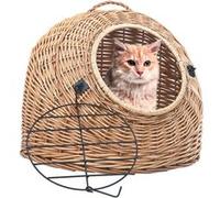 vidaXL Kattendrager 50x42x40 cm natuurlijk wilgenhout170908 Brun G