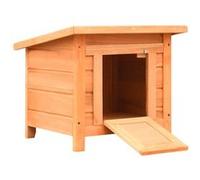 Vidaxl Maison De Chat Pin Massif Et Sapin 50 X 46 X 43,5 Cm