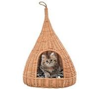 Vidaxl Panier Pour Chats Avec Coussin 40x60 Cm Saule Naturel