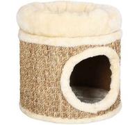 vidaXL Kattenhuis met luxe kussen 33 cm zeegras170968 Beige G