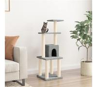 vidaXL Arbre à chat avec griffoirs en sisal Gris clair 105 cm