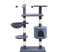 Arbre à Chat avec Griffoirs en Sisal 125 cm Bleu Foncé Grattoir Animaux