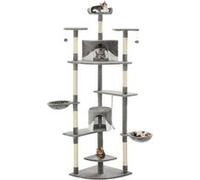 Vidaxl Arbre À Chat Avec Griffoirs En Sisal 203 Cm Gris Et Blanc