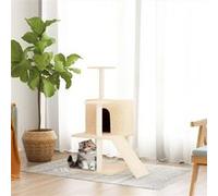 vidaXL Kattenmeubel met sisal krabpalen 109 cm crÃmekleurig171669 Crème G