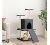 Vidaxl Arbre À Chat Avec Griffoirs En Sisal Gris Foncé 110 Cm Gris