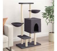 vidaXL Kattenmeubel met sisal krabpalen 117 cm donkergrijs172120 Gris G