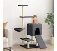 vidaXL Kattenmeubel met sisal krabpalen 130,5 cm donkergrijs172042 Gris G