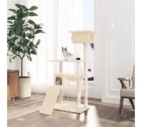Vidaxl Arbre À Chat Avec Griffoirs En Sisal Crème 131 Cm