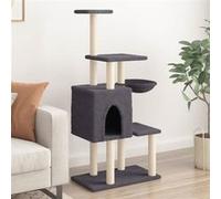 vidaXL Kattenmeubel met sisal krabpalen 131 cm donkergrijs172129 Gris G