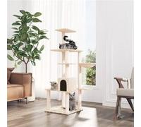 Vidaxl Arbre À Chat Avec Griffoirs En Sisal Crème 142 Cm