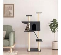 vidaXL Kattenmeubel met sisal krabpalen 143 cm donkergrijs171731 Gris G