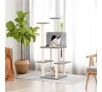 vidaXL Kattenmeubel met sisal krabpalen 144,5 cm lichtgrijs171631 Gris G