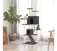 Vidaxl Arbre À Chat Avec Griffoirs En Sisal Gris Foncé 153 Cm