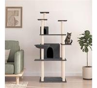 vidaXL Kattenmeubel met sisal krabpalen 166 cm donkergrijs171725 Gris G