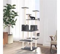 vidaXL Kattenmeubel met sisal krabpalen 167 cm donkergrijs171611 Gris G