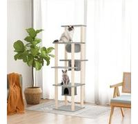 Vidaxl Arbre À Chat Avec Griffoirs En Sisal Gris Clair 169 Cm