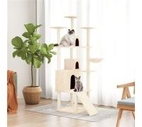 vidaXL Kattenmeubel met sisal krabpalen 175 cm crÃmekleurig171684 Crème G