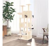 Vidaxl Arbre À Chat Avec Griffoirs En Sisal Crème 180 Cm