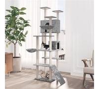 Vidaxl Arbre À Chat Avec Griffoirs En Sisal Gris Clair 191 Cm
