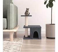 Vidaxl Arbre À Chat Avec Griffoirs En Sisal Gris Foncé 48 Cm Gris