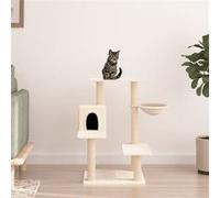 vidaXL Kattenmeubel met sisal krabpalen 82,5 cm crÃmekleurig172385 Crème G