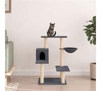 vidaXL Arbre à chat avec griffoirs en sisal 82,5 cm Gris