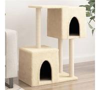 vidaXL Kattenmeubel met sisal krabpalen 86 cm crÃmekleurig172100 Crème G