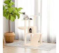 Arbre à chat avec griffoirs en sisal Crème 94 cm