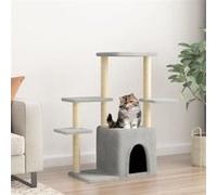 vidaXL Arbre à chat avec griffoirs en sisal gris clair 97,5 cm 172050