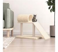 Kattenmeubel met tunnel en ladder 55,5 cm crÃmekleurig171789