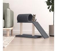vidaXL Kattenmeubel met tunnel en ladder 55,5 cm donkergrijs171791 Gris G