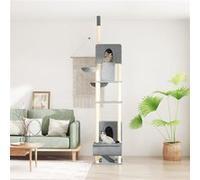 vidaXL Kattenmeubel vloer tot plafond 277-303 cm lichtgrijs171613 Gris G