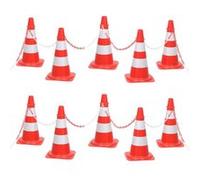 vidaXL Kegelset met ketting 10 m rood en wit150948 Blanc G