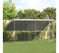 Vidaxl Kennel Pour Chiens Avec Stockage 2 Pcs Argent 4 X 2 X 2 M Acier
