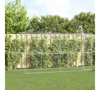 Vidaxl Kennel Pour Chiens Avec Stockage 2 Pcs Argent 4 X 2 X 2 M Acier