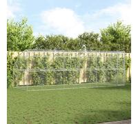 Vidaxl Kennel Pour Chiens Avec Stockage 3 Pcs Argent 6 X 2 X 2 M Acier