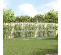 Vidaxl Kennel Pour Chiens Avec Stockage 3 Pcs Argent 6 X 2 X 2 M Acier