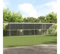 Vidaxl Kennel Pour Chiens Avec Stockage 4 Pcs Argent 8 X 2 X 2 M Acier