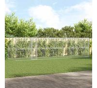 Vidaxl Kennel Pour Chiens Avec Stockage 4 Pcs Argent 8 X 2 X 2 M Acier