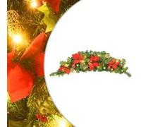 vidaXL Kerstboog met LED-lampjes 90 cm PVC groen320980 Vert et rouge G