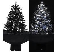vidaXL Arbre de Noël neigeux avec base de parapluie Noir 75 cm PVC 289931