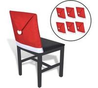 vidaXL Housses de dossier de chaise Bonnet de Père Noël – Lot de 6