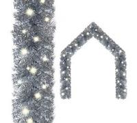 Kerstslinger met LED-lampjes 20 m zilverkleurig329206