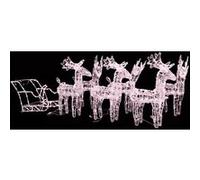 Kerstversiering rendieren en slee 320 LED's acryl3100423
