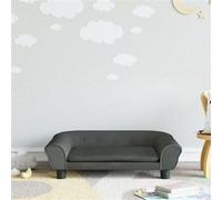 Canapé pour enfants gris foncé 70x45x26 cm velours