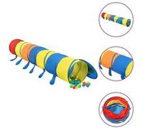 Kinderspeeltunnel met 250 ballen 245 cm polyester meerkleurig3107760