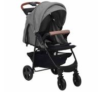 Kinderwagen 2-in-1 staal lichtgrijs10371