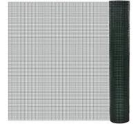 Kippengaas 10x1 m gegalvaniseerd staal met PVC-coating groen140434